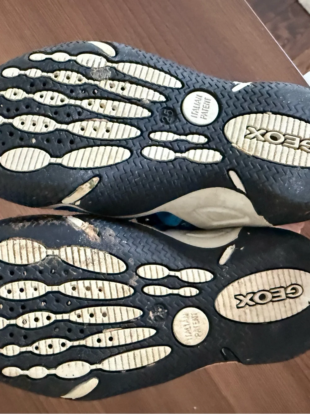 Geox Blue and Navy Kids' Mesh Sandal Sneakers